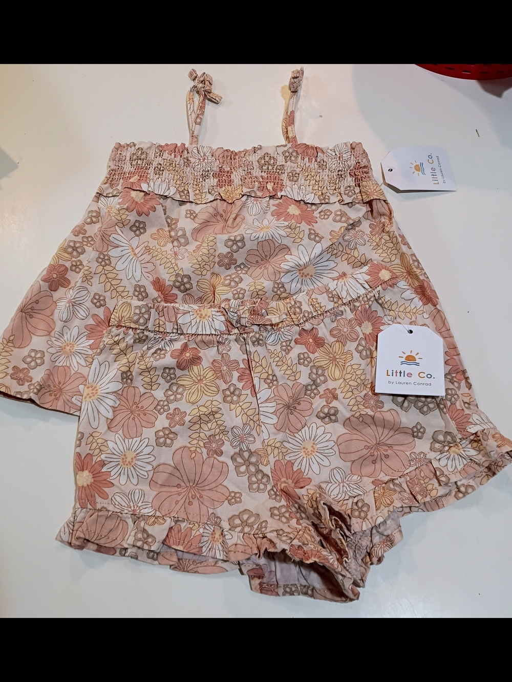 NWT Little Co. Floral Tank & Shorts Set in Blush Multi
